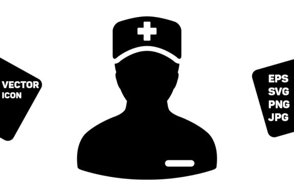 A Designer's Take on the Hospital Icon Vector Male Person Profile