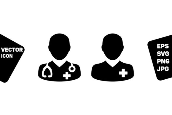 A Designer's Take on the Medical Health Care Icon Vector Male Doc