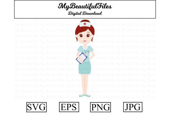 Nurse Cute Clipart: A Designer's Take on an Endearing Embroidery Design